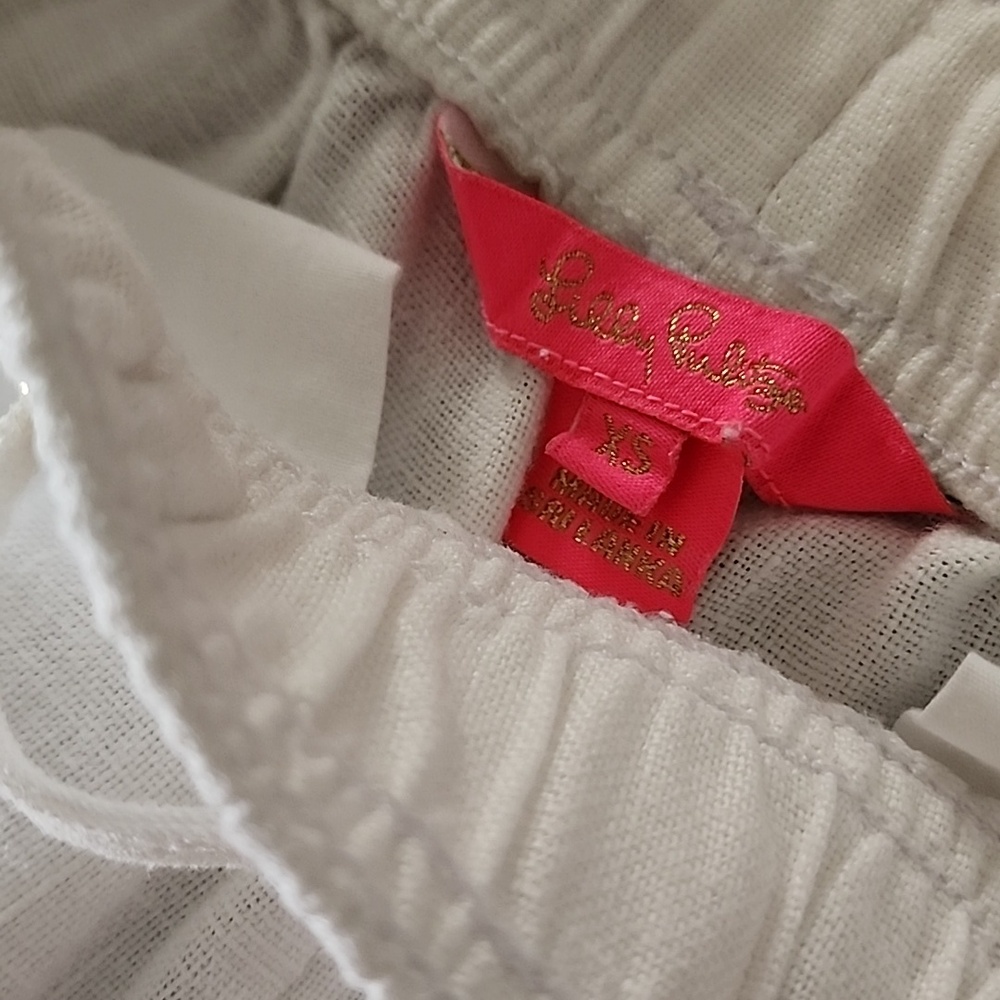 Lilly Pulitzer White Linen Pants Size XS - Picture 2 of 8